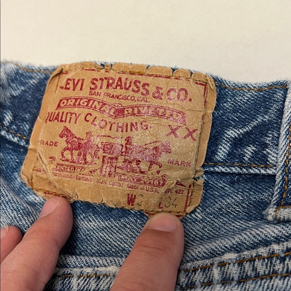 VINTAGE 80’s LEVI’S 501 MADE IN USA ACID WASH GRUNGE DENIM JEANS - Picture 9 of 16